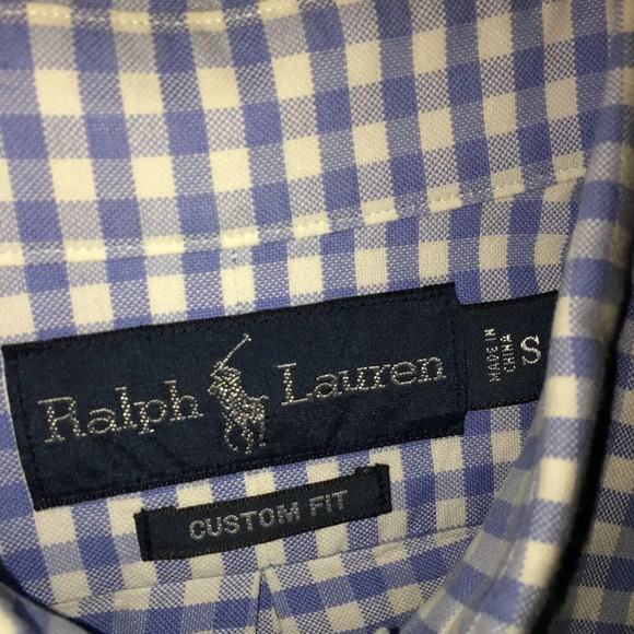 Ralph Lauren Shirt Men’s small Blue Checked Pony Button Up Long Sleeve - Picture 10 of 10